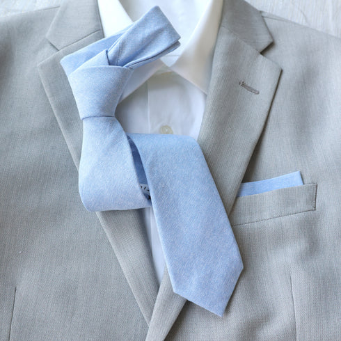 Quinn Sky Blue Solid Skinny Tie