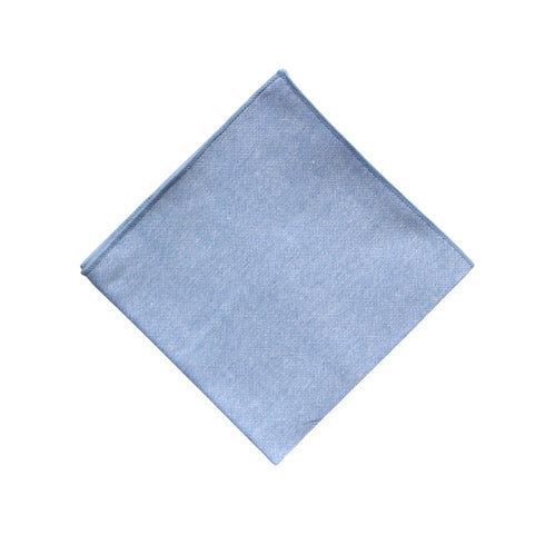 Quinn Sky Blue Solid Pocket Square