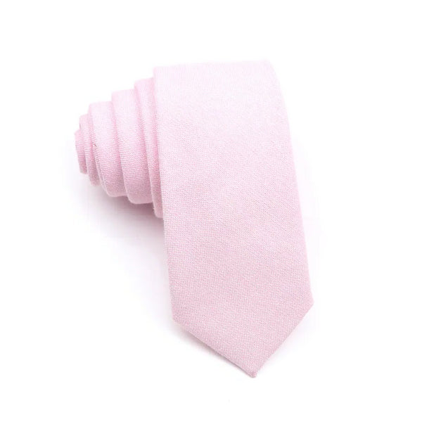 Tickled Pink Solid Cotton Slim Tie