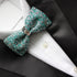Turquoise Rhinestone Crystal Bow Tie